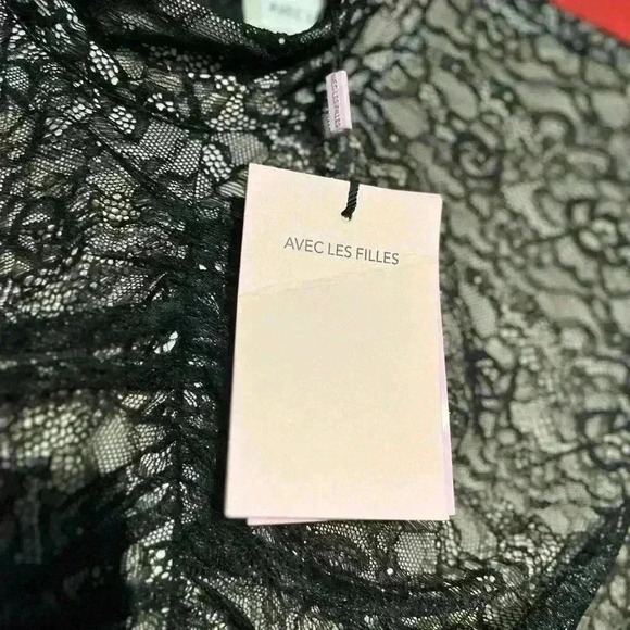 AVEC LES FILLES NEW nwt large L
Women's Ruched Lace Back-Cutout Dress - Picture 6 of 8